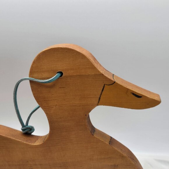 Vintage Hand-Painted Wooden Duck Letter Holder | Farmhouse Rustic Mail Organizer - Picture 9 of 14